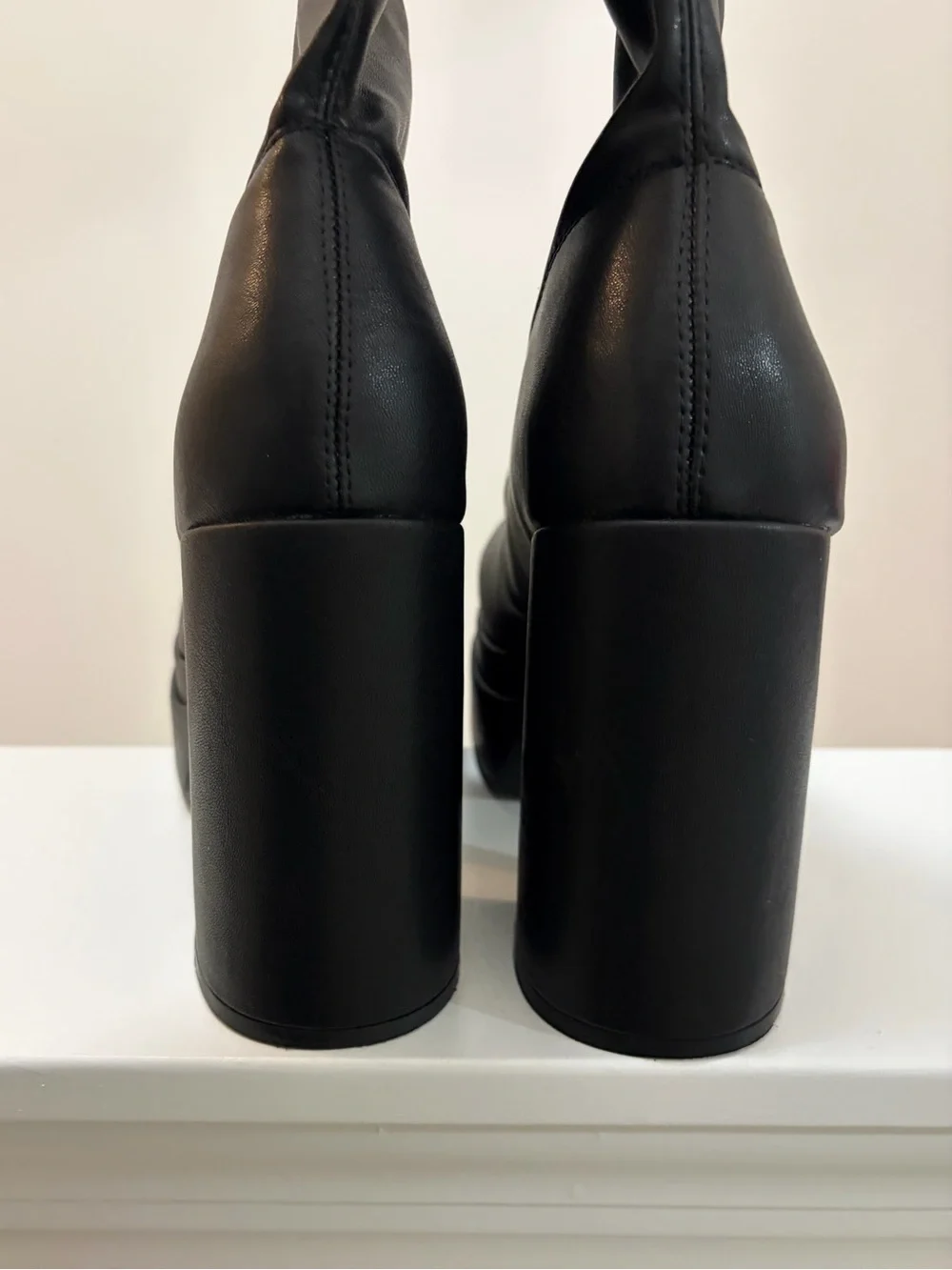 Steve Madden Black Ella Platform Knee High Boots